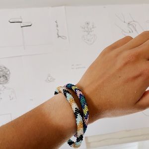 Roll-on beaded bracelets